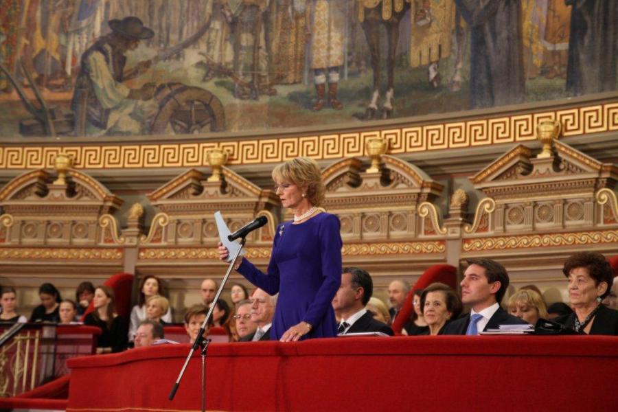 Alteta Sa Regala Principesa Margareta a Romaniei momentul discursului regal in deschiderea concertului regal de la Ateneul Roman 2012